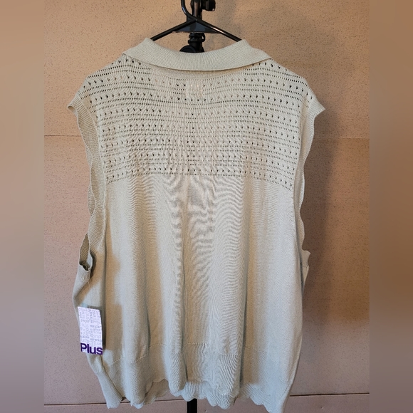 Joie - Green Sweater Vest Size: 3XL - Picture 5 of 5